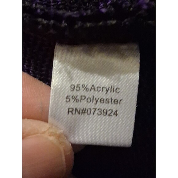 Ming Wang M Open Front Cardigan Purple/Black Office Siren Boss Lady - Picture 6 of 7